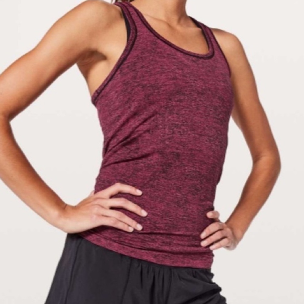 Lululemon Swiftly Tech Racerback Fuchsia Pink / Black Size 4